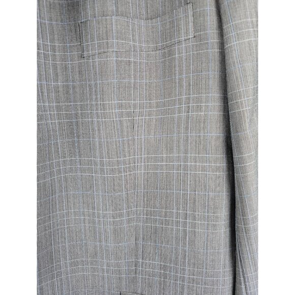 Gieves & Hawkes Savile Row Gray Plaid Suit Jacket With Notch Lapel Classic Fit - Picture 3 of 9